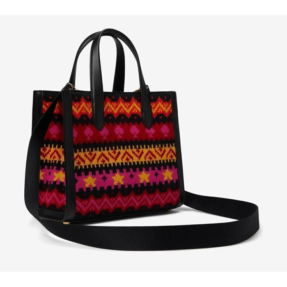 Kate Spade New York Manhattan Carnival Fair Isle Knit Sm Tote Crossbody Purse